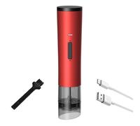 Pitycbo Macina Elettrico Automatico con Regolazione Multipla Della Granulometria Nucleo in Ceramica Antiusura Scocca Robusta in Acciaio E Adatto a Familiare Picnic, Rosso