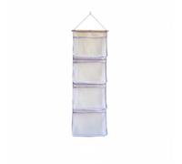 Pitycbo Organizzatore da Parete Portaoggetti Tasca Borsa Appesa Multiuso Organizer Pensile Parete Contenitore Sospeso Armadio in Cotone Ventilata con Bastone, Purple