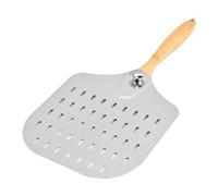 Pitycbo Pala per Pizza in Acciaio Inox, Utensili Da Cucina, Facile Da Riporre con Manico in Legno, Pala per Girare per Il Pane, Stile B