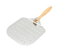 Pitycbo Pala per Pizza in Acciaio Inox, Utensili Da Cucina, Facile Da Riporre con Manico in Legno, Pala per Girare per Il Pane, Stile D