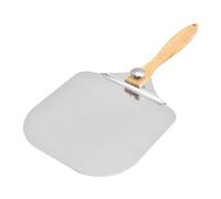 Pitycbo Pala per Pizza in Acciaio Inox, Utensili Da Cucina, Facile Da Riporre con Manico in Legno, Pala per Girare per Il Pane, Stile C
