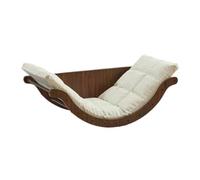 Pitycbo Rockable Seating Unit Poltrona a Dondolo da Pavimento Sedia Lounge Reclinabile Chaise con Cuscino Imbottito E Schienale Alto in Legno Adatta a Relax, color to 1, style to 1