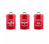 Pitycbo Scatola con Coperchio per Conservare Chicchi di con Design Stampa ma E Maniglia Superiore per Riporre Alimenti Secchi da Adatto per Regali, Rosso
