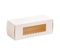 Pitycbo Scatola per Rotolo di Torta con Cassetto Estraibile E Finestra Chiara Realizzata in Robusto con Vassoio Inferiore Contenitore Adatto per Presentazione E Ordini da Asporto, Stile B