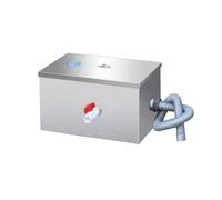 Pitycbo Separatore di Grasso in Acciaio Inox Rettangolare Chiuso Separatore di Grasso con Coperchio Antiodore per Domestiche, sotto il Lavello, Ispessito 30 25 25