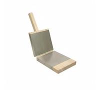 Pitycbo Stampo Inox Stampo Tortilla Pressa Manuale Pressa Impanatura Rinforzato con Hinge Metallico Adatto per Attività Casalinghe Creazione Wrappers Cinesi, L, Legno 304 Ss
