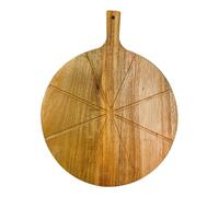 Pitycbo Tagliere per Pizza Tagliere per Pizza Utensili Da Cucina in Legno per Uso Domestico Pala per Pizza in Legno Pala per Pizza per Cuocere Frutta E Bistec, 8 scanalature per fette