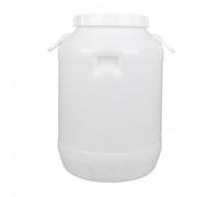 Pitycbo Tanica per Liquidi di Alta Densità | Riutilizzabile, Contenitore in Plastica Alimentare con Pareti Spesse, per Giardino, Officina, 50L, Bianco
