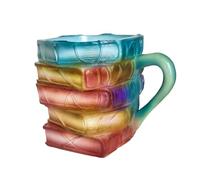 Pitycbo Tazza da caffè Tazza Libri Boccale da Biblioteca Tazza per Lettori con Design a Pila di Romanzi Dipinta a Mano Adatta per Amanti della Letteratura, Style B