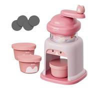 Pitycbo Tritaghiaccio Manuale Macchina per Granite Frullatore di Ghiaccio Portatile con Manovella a Leva E Design Igienico Facile Da Pulire Adatto per Casa R, Rosa con 3 Ciotole