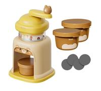 Pitycbo Tritaghiaccio Manuale Macchina per Granite Frullatore di Ghiaccio Portatile con Manovella a Leva E Design Igienico Facile Da Pulire Adatto per Casa R, Giallo con 3 Ciotole