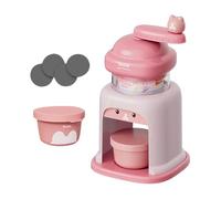 Pitycbo Tritaghiaccio Manuale Macchina per Granite Frullatore di Ghiaccio Portatile con Manovella a Leva E Design Igienico Facile Da Pulire Adatto per Casa R, Rosa con 2 Ciotole