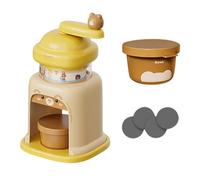 Pitycbo Tritaghiaccio Manuale Macchina per Granite Frullatore di Ghiaccio Portatile con Manovella a Leva E Design Igienico Facile Da Pulire Adatto per Casa R, Giallo con 2 Ciotole
