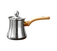 Pitycbo Turkish Coffee Pot Robusta Caffettiera in Acciaio Inox Durevole Caffettiera Turca per Piano Cottura, Uso Quotidiano, 350ML
