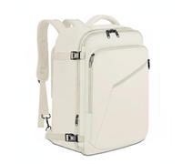 Pitycbo Valigia da Viaggio Uomo Zaino Porta Documenti Borsa Portaoggetti Tessuto Oxford Spallacci Imbottiti Adatta a Lavoro Mezzi Pubblici E Viaggio, Bianco Sporco, Bianco Sporco
