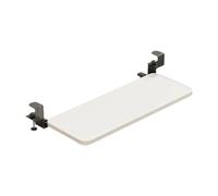 Pitycbo Vassoio Estensibile Scrivania Ripiano Scrivania Organizer per Tastiera Supporto Gomito Installazione Veloce in Acciaio MDF Adatto per Cam, 50 Cm X 20 Cm X 1.2