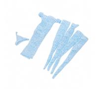 Pitycbo Vestito Monopezzo in Pizzo Floreale con Sp Scoperte Resistente Outfit in Pizzo con Calzini Slip Coordinati Lavabile per Collezionisti di Figure, Azzurro