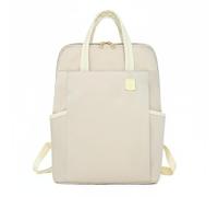 Pitycbo Zaino Donna da Viaggio per Notebook Borsa PC Oxford PU Interno Organizzato Tasche Esterne Separazione Oggetti Adatto per Studio Lavoro Spostamenti Weekend Fuori Porta, Beige
