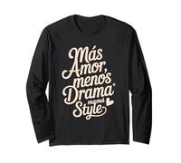 Più Amor Menos Drama Mamá Style Script Caratteri Maglia a Manica