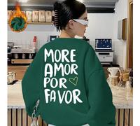 Più Amor Por Favor Il design con scritta a forma di cuore crea un'atmosfera calda e accogliente La fodera in pile spazzolato offre una sensazione morbida e delicata sulla pelle Perfetta per le uscite 