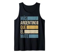 Più Argentino Que El Mate Funny Retro Vintage Argentina Canotta
