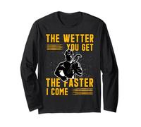più Bagnato Si Ottiene Il più Veloce I Come Adult Humor Plumber Maglia a Manica