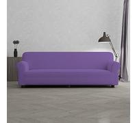 PIU BELLO Copridivano Bielastico Elasticizzato con Braccioli Sagomati - Copri Divano 4 Posti Estensibile 220-270 cm, Salvapoltrona Antimacchia, Lavabile in Lavatrice, Tessuto Premium - LILLA