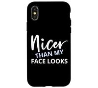 Più bello del mio viso sembra divertente Custodia per iPhone X/XS