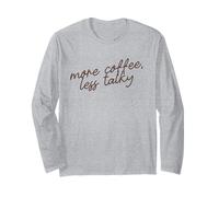 più caffè, Meno chiacchiere. Frase Minimalista Divertente Maglia a Manica