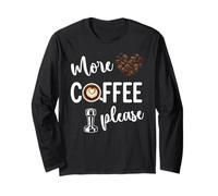 più caffè, Prego, Barista Latte Art Espresso Design Maglia a Manica