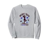 più di Una Mamma di Calcio: superuomo Multitasking Felpa, Unisex per Adulti, Grigio Melange, XL