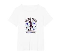 più di Una Mamma di Calcio: superuomo Multitasking Maglietta, Donna Plus-Size, Bianco, 6X