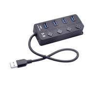 Più Dispositivo USB3.0 Splitter Hub Per Computer 4 Porte Adattatori Con Singoli Indicatori LED Blu LED USB Hub