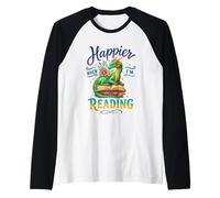 più Felice Quando leggo Il Libro Drago Maglia con Maniche Raglan