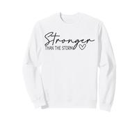 più Forte della Tempesta Cuore Moderno Detto Positivo Felpa