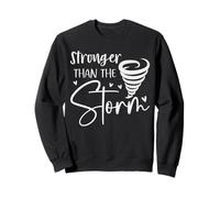 più Forte della Tempesta Cuore Moderno Detto Positivo Felpa