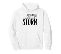 più Forte della Tempesta Resilienza Motivazione Felpa con Cappuccio