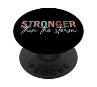 Più forte sulla tempesta, forza, speranza, fede in Gesù, Chiesa PopSockets PopGrip Adesivo
