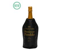 Più Forty +40 Glacette Win Cooler Raffredda Bottiglie in Nylon H 23 Cm Stampa "Prosecco" Nero