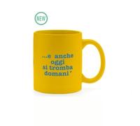 Più Forty +40 Mug Ceramica con Manico 32,5 Cl Stampa "E Anche Oggi..." Giallo Mat