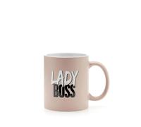 PIU FORTY Tazza Mug in Ceramica Lady Boss Rosa Regalo Colazione