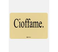 Più Forty +40 Tovaglietta in PP 45 x 30 Cm Stampa "Ciofamme" Nera Giallo