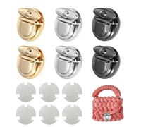 Più Grande ø 4,6 cm Chiusure Borse, 6pcs Chiusure per Borse Uncinetto | Chiusura a Scatto per Borse in Metallo Vintage,Chiusura Borsa Fai Da Te,Fibbia per Borse Uncinetto, Borsette, Borse in Pelle