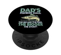 Più grande è il pesce, più grande è la storia! Pesca papà PopSockets PopGrip Adesivo