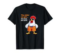 più invecchiamo e Meno Ci Interessa Funny Rooster Summer Mood! Maglietta