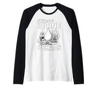 più IODIO Meno Caos Salute della tiroide Minerale Nutriente Kelp Maglia con Maniche Raglan