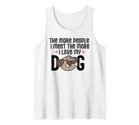 più Persone Che Incontro più Amo Il Mio Cane Proprietario Meme Canotta