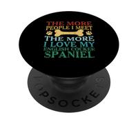 Più persone che incontro più amo il mio Cocker Spaniel inglese PopSockets PopGrip Adesivo