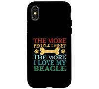 Più persone incontro più amo il mio amante dei cani Beagle Custodia per iPhone X/XS