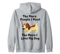 più Persone Incontro, più Amo Il Mio Cane Carino Slogan Felpa con Cappuccio